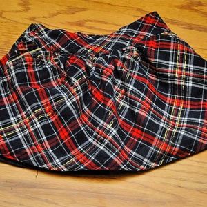 GYMBOREE HOLIDAY SHOP Navy/Red Plaid Skirt sz 6
